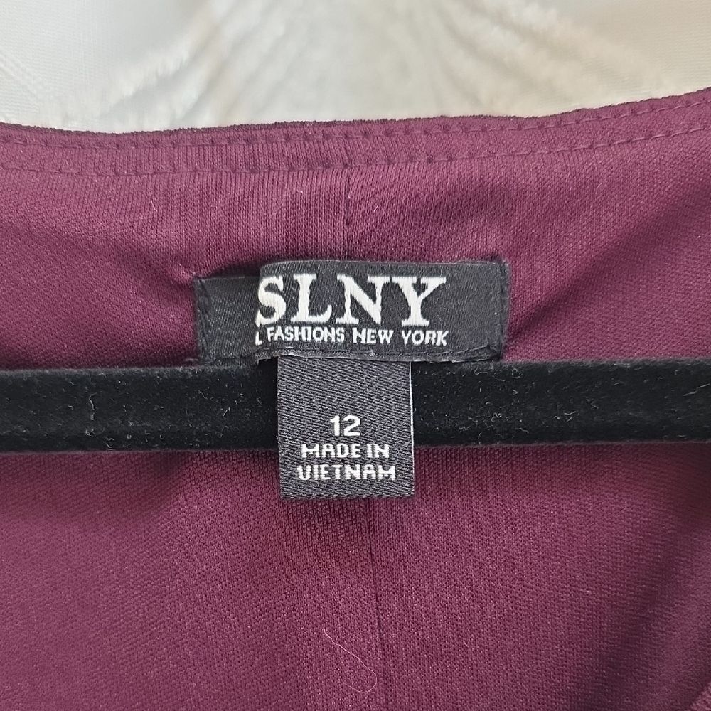 DKNY Plum Layered Midi Dress - Picture 2 of 7